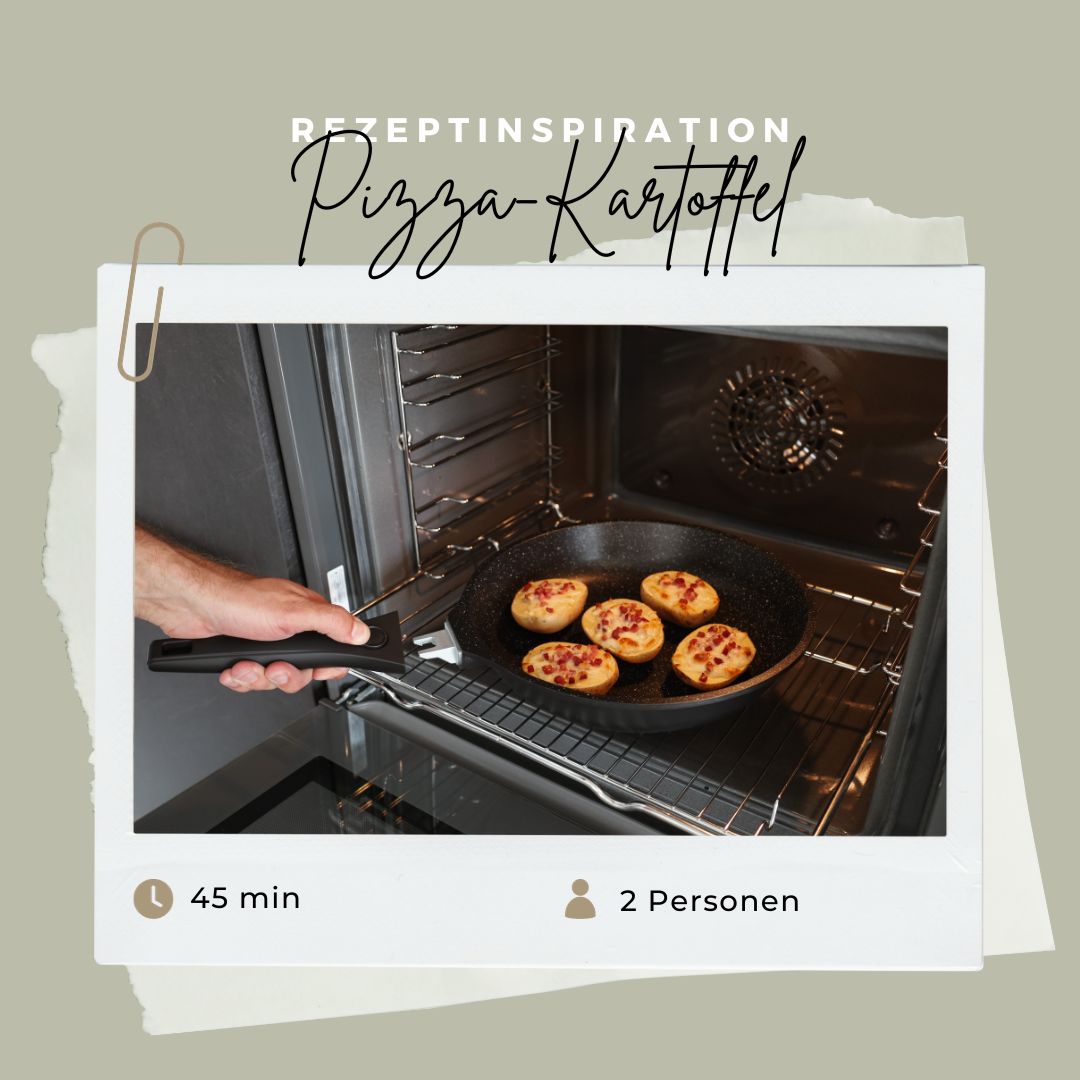 Rezept für Pizza-Kartoffeln, zubereitet in der DIVORY Bratpfanne!