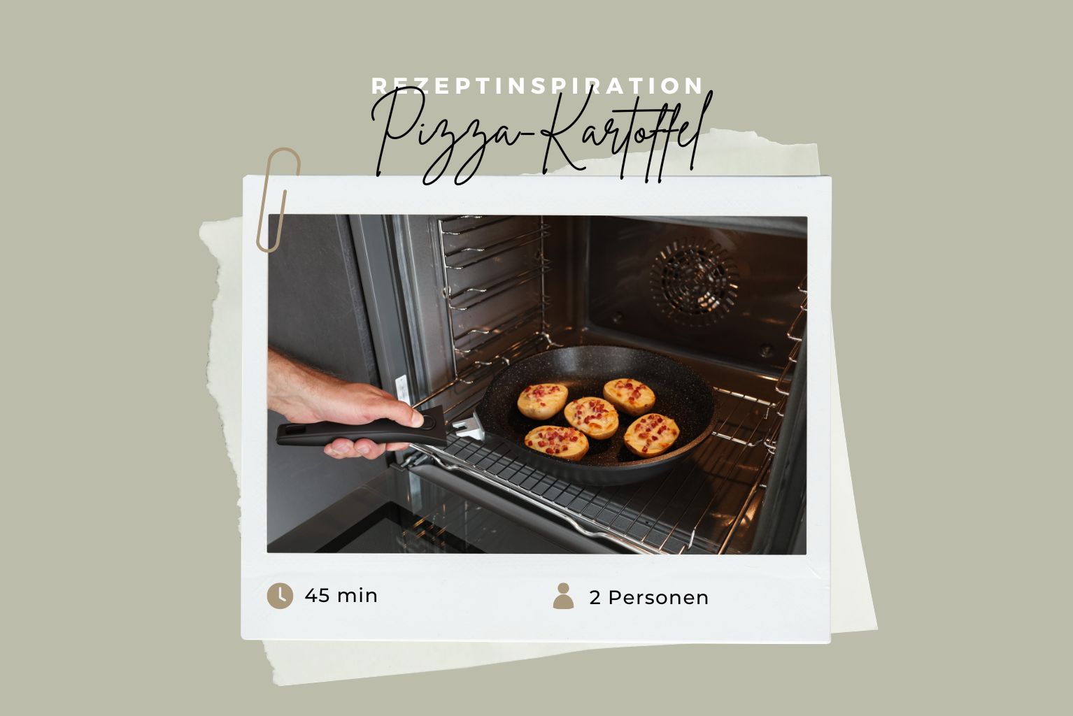 Rezept für Pizza-Kartoffeln, zubereitet in der DIVORY Bratpfanne!