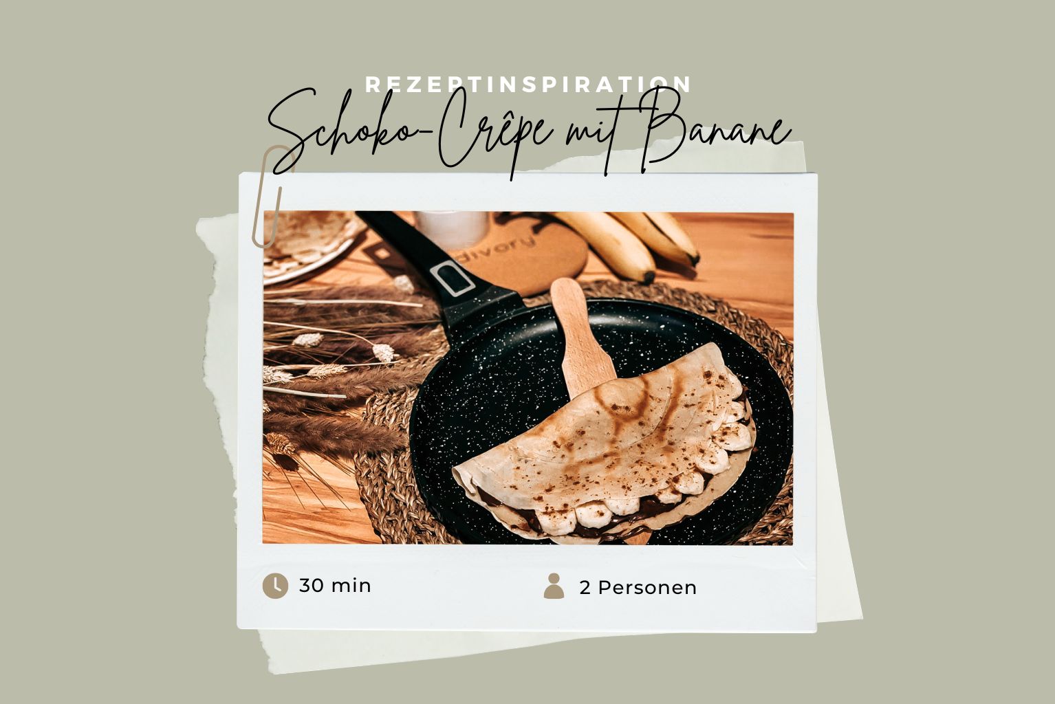 Schoko-Crêpe mit Banane: Eine Verführung in der DIVORY Pfanne!