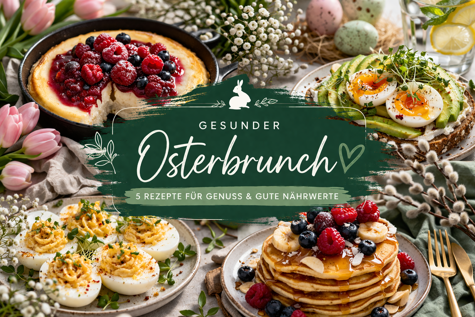 Gesunder Osterbrunch: 5 einfache & leckere Rezepte für dein Osterfrühstück 🐣✨