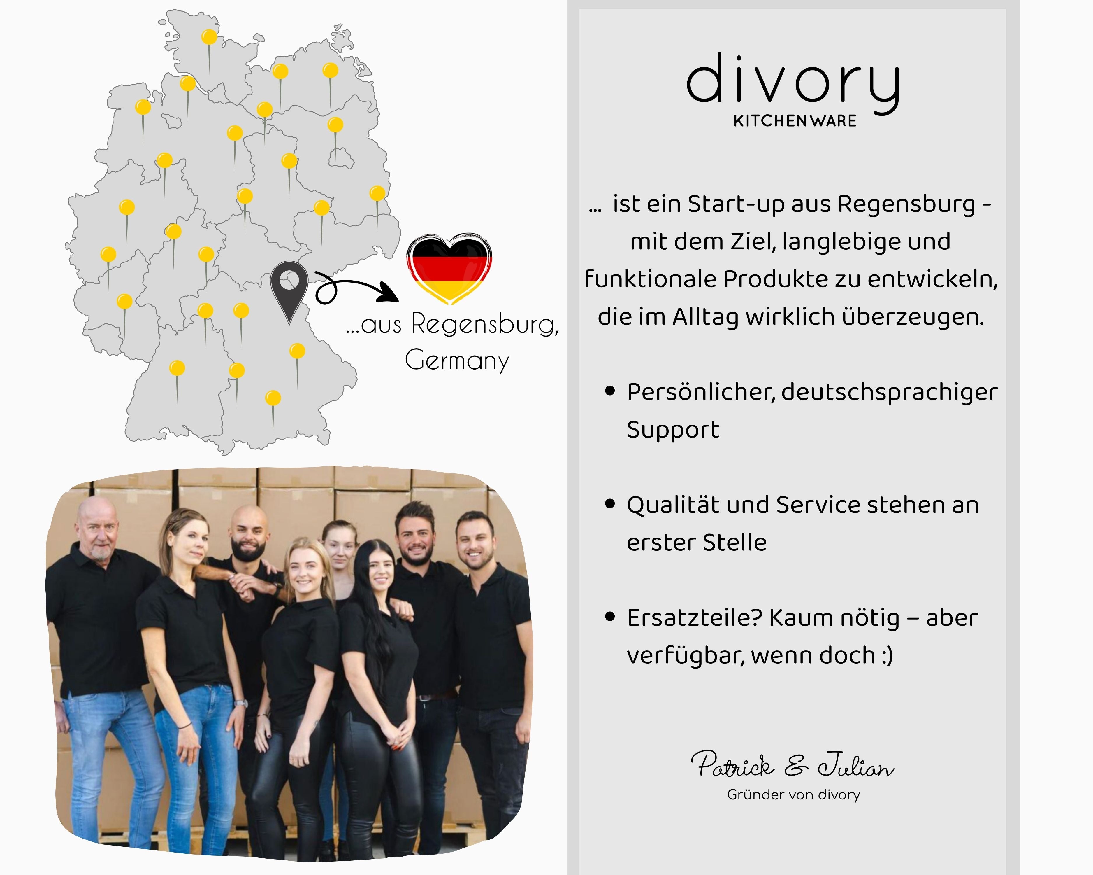 DIVORY Keramikpfanne – Pfanne mit Keramikbeschichtung Induktion, PFAS & PTFE frei