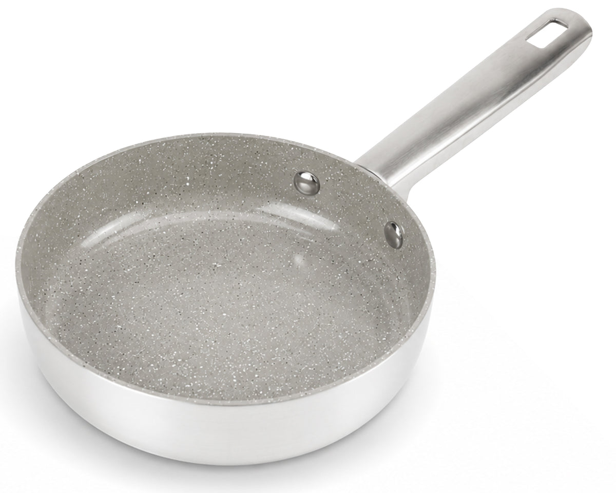 DIVORY Edelstahl Pfanne 16/20/24/28 cm /Set - Keramikbeschichtung, Induktion
